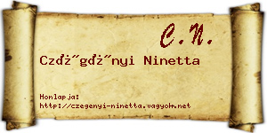 Czégényi Ninetta névjegykártya